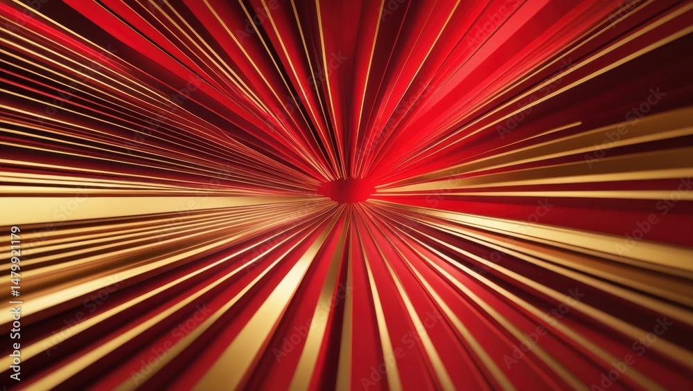 Fototapeta premium Design Background Abstract Red with Gold Lines with Elements