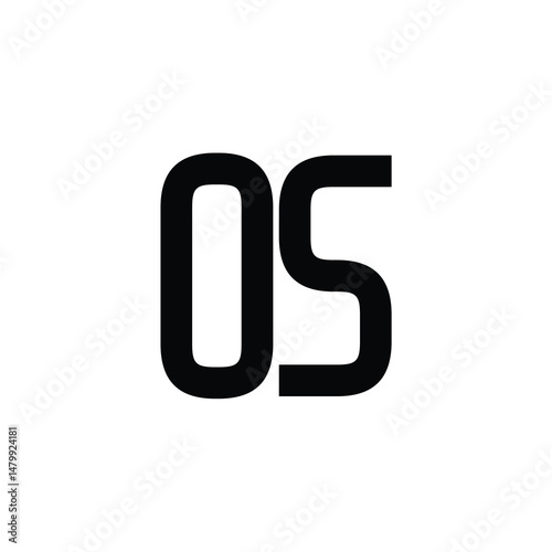 OS monogram logo design letter text name symbol monochrome logotype alphabet character simple logo