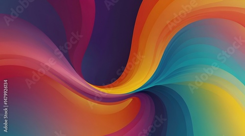 Colorful Abstract Waves: A vibrant display of swirling, layered colors in a dynamic, flowing design, creating a sense of movement and energy, perfect for modern, artistic projects.