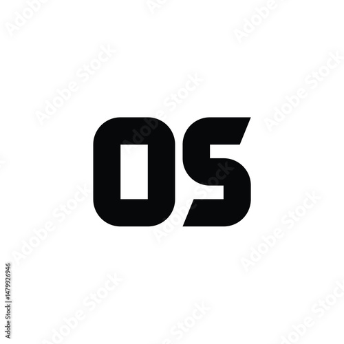 OS monogram logo design letter text name symbol monochrome logotype alphabet character simple logo