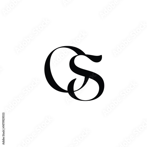 OS monogram logo design letter text name symbol monochrome logotype alphabet character simple logo