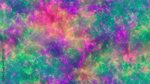 Cosmic Kaleidoscope: A vibrant, abstract nebula of swirling colors creates a breathtaking visual symphony of celestial wonders, inviting viewers to explore the infinite expanse of space.