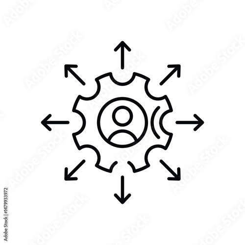 Customer service icon vector stock illustration