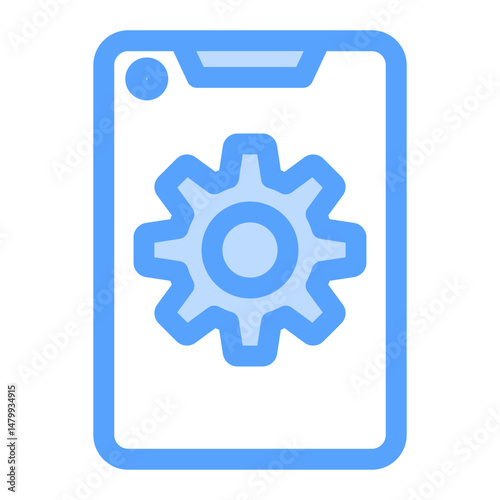 smartphone setting icon blue