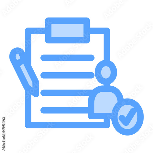 Assessment icon blue
