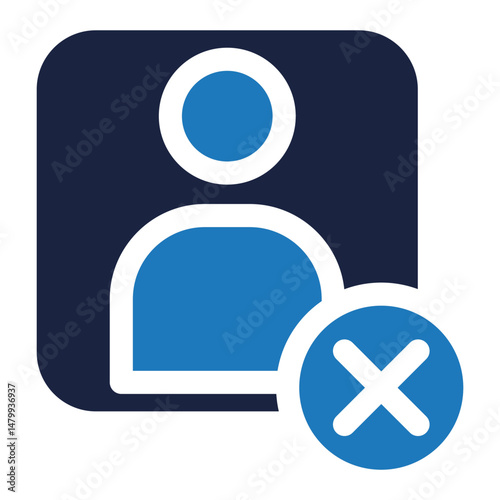 user not found icon blue