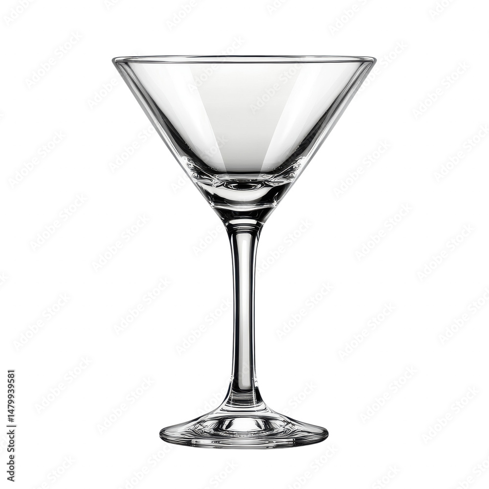 Elegant Martini Glass: A crystal-clear martini glass stands gracefully, its sophisticated design embodying the essence of refined taste and the anticipation of a classic cocktail. Elegant Martini Glass: A crystal-clear martini glass stands gracefully, its sophisticated design embodying the essence of refined taste and the anticipation of a classic cocktail.
