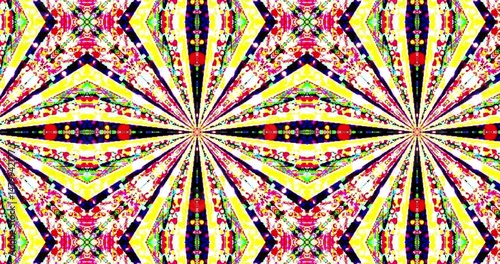 bright kaleidoscope pattern, abstract geometric design