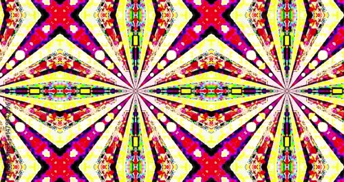 bright kaleidoscope pattern, abstract geometric design