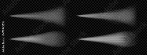 Set of water spray with mist, jet vector illustration. Sprayer effect with droplets