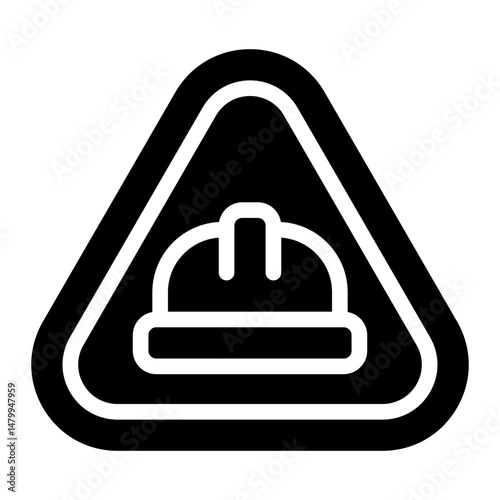security helmet glyph icon