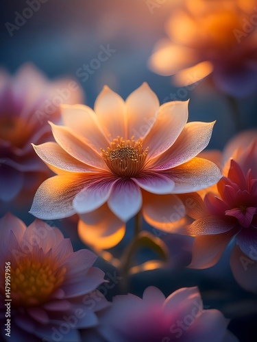 Single flower soft colours wallpaper 