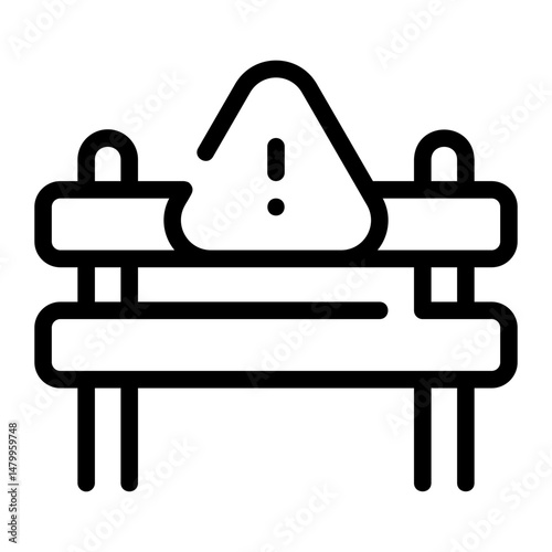road blockade line icon