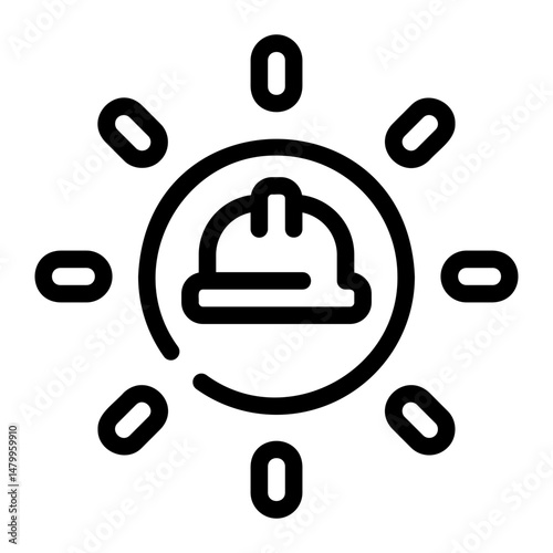 work in progress line icon