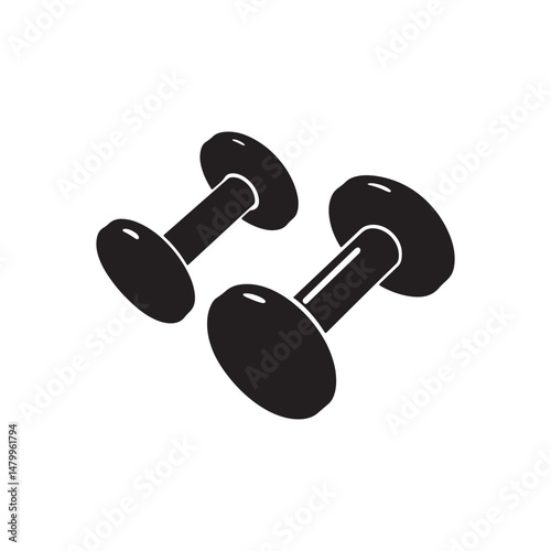Cufflinks Silhouette – Black Vector Clipart Design on White Background