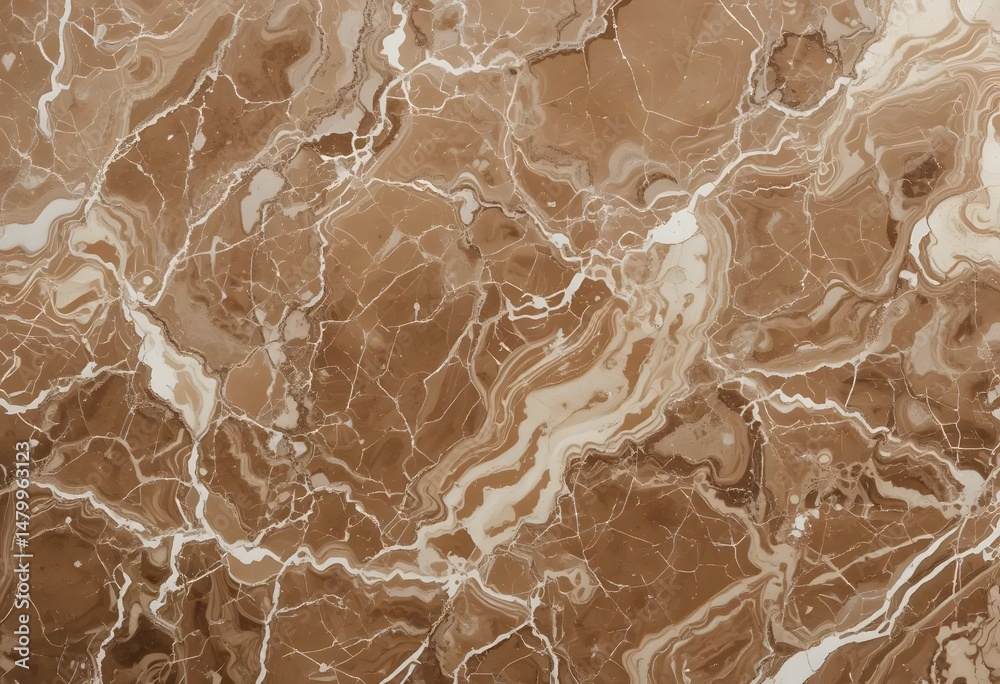 Fototapeta premium Rich Brown Marble Background in Cappuccino Tones