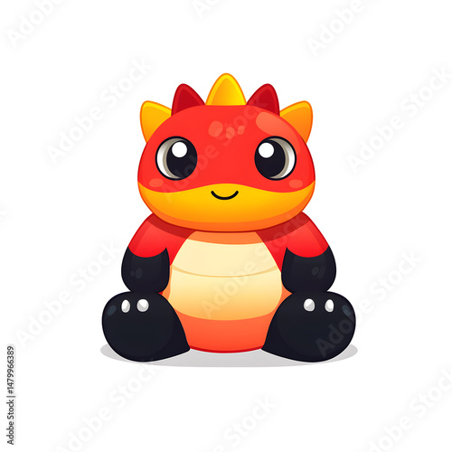 funny cartoon dragon illustration