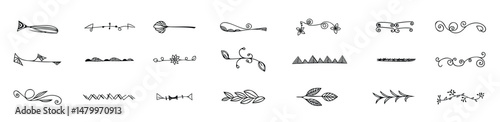 Ornamental lines and stripes doodle of free hand drawing sketch vector