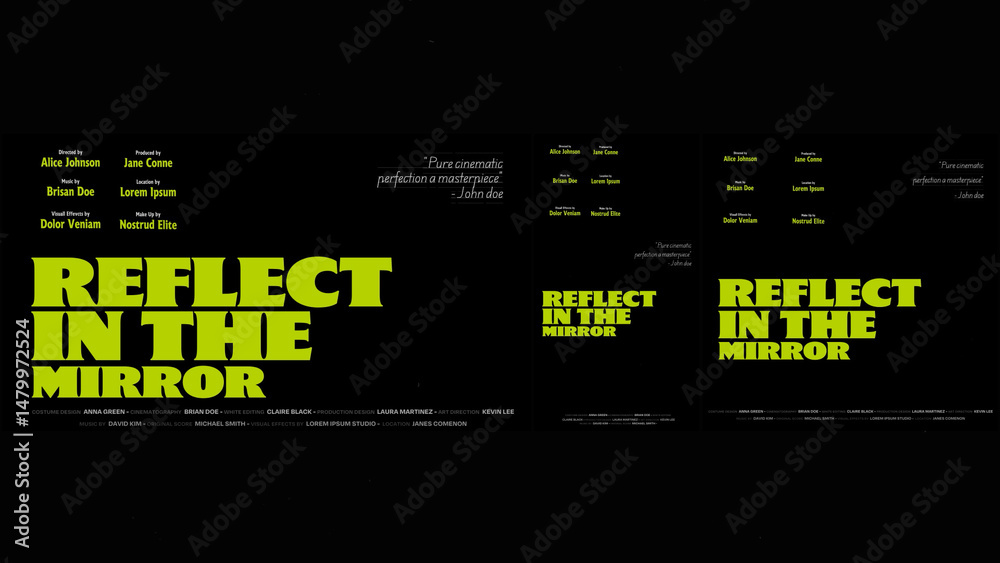 Cinematic Film Title Card, Movie Poster Typography Overlay 294 | Fully ...