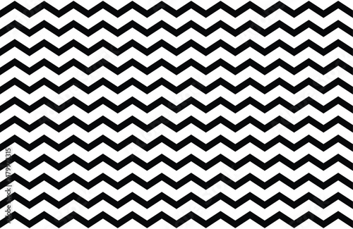 Seamless zigzag pattern with lines isolated.Black and white background. Vintage wallpaper. Chevron texture. Flat design. Horizontal stripes. Vector illustration. Graphic design..