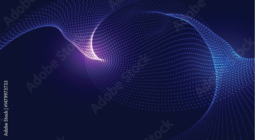 technology particles futuristic background with glowing lights