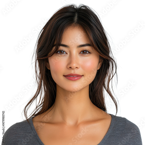 Mei lee asian young woman isolated on transparent background