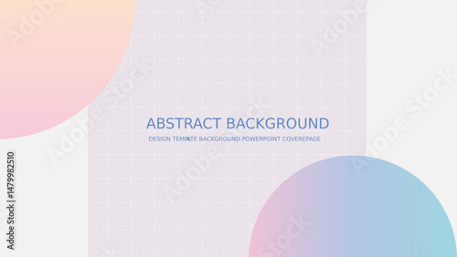 Presentation background with transparent pattern on pastel gradient background in geometric shape