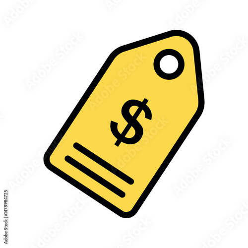 price tag sign symbol vector flat icon