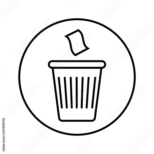 Throw trash line icon editable stroke for conveying the importance of waste management and environmental responsibility for use in apps websites packaging design