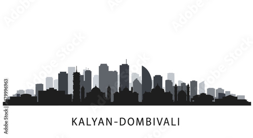 KalyanDombivali with India Skyline Silhouette.