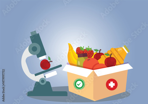 World Food Safety Day Vector Illustration on June 7. Horizontal three dimensional artwork design for backgrounds poster banners card invitation etc.