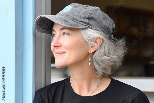 A volunteer at a shelter smiling as the day work winds down