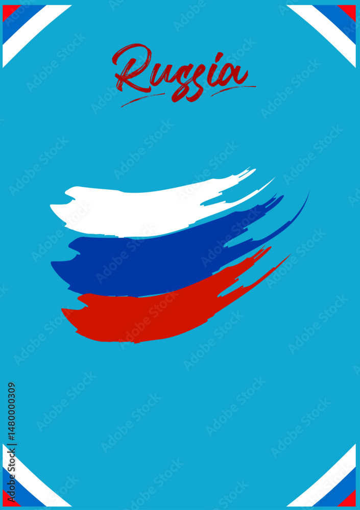 Fototapeta premium Russia Flag Creatives