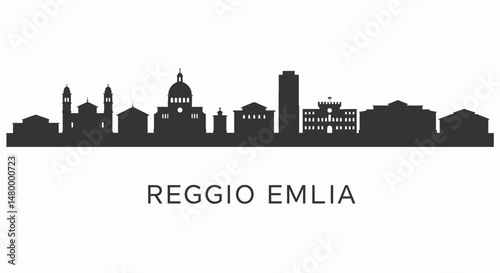 Reggio Emilia Skyline Cityscape vector.