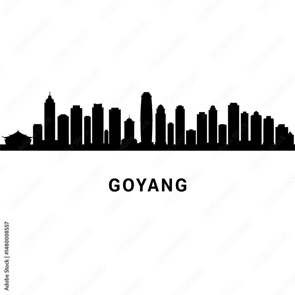 Goyang city skyline Minimalist vector design. Goyang city skyline Minimalist vector design.