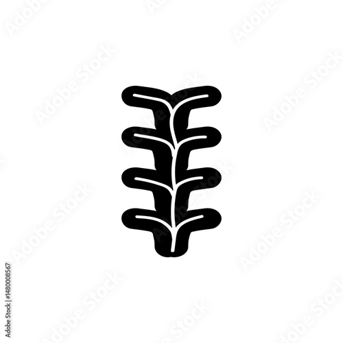 Human Nervous System, Receptor Organ Solid Flat Vector Icon Isolated on White Background.
