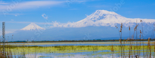 Obraz na płótnie Mount Ararat, scenic nature view from Armenia