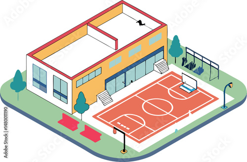 Stallions Sports Center Vector Art Design