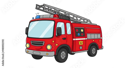 cartoon fire truck 
