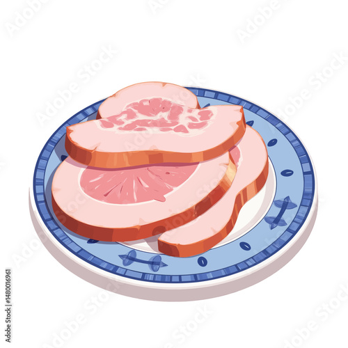 Isometric Ham Slices on Blue Plate