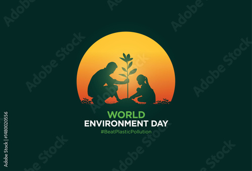 #BeatPlasticPollution, World Environment day concept 2025. 