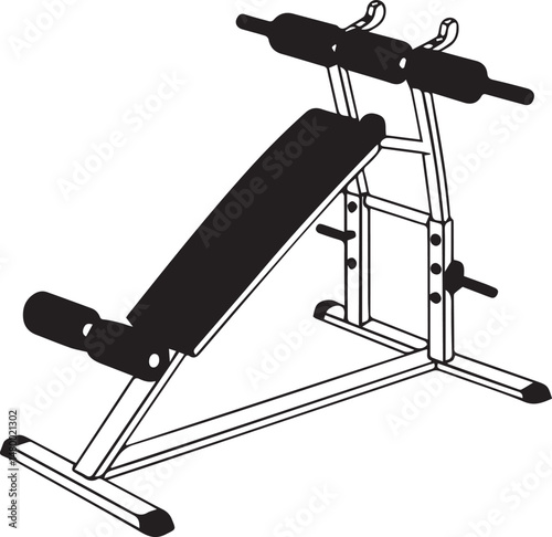 Abdominal Bench Exercise Equipment for Core Strengthening
