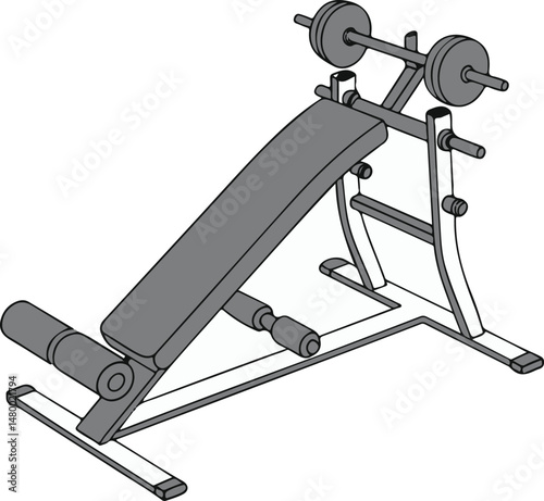 Abdominal Bench Exercise Equipment for Core Strengthening
