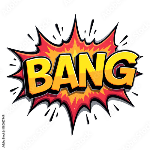 Vibrant Bang Explosion in Dynamic Comic Style
