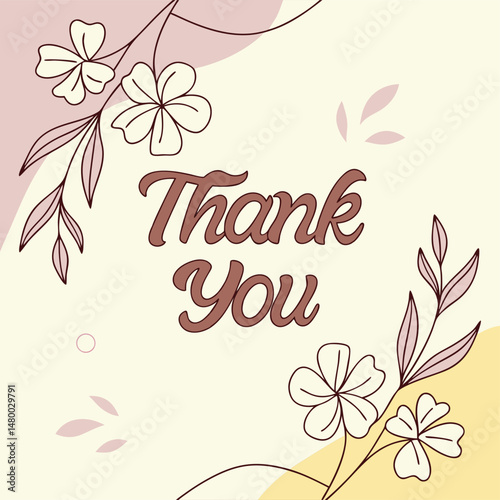 Thank You Typography Design for Prints. Modern Thank You Typography Artwork. Creative Thank You Typography Illustration