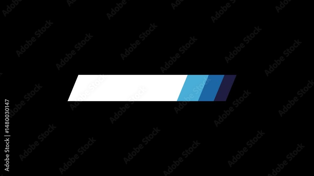 Corporate lower third title bar with transparent background for professional video overlays and modern interface design