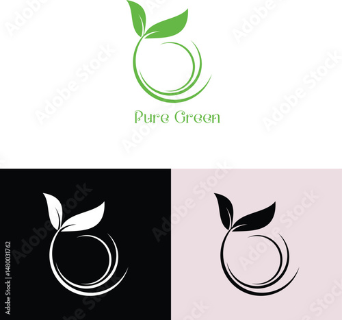 Pure Green Logo – Eco-Friendly Vector Design