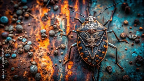 Abstract Bug Pattern Texture: Urban Decay Grunge Background