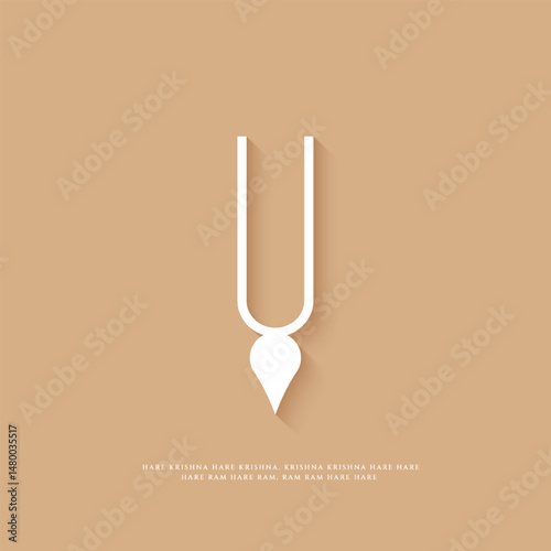 Krishna Tilak, Gandh or Tika [mark worn on forehead] represent Radhe Shyam together, Bhakta means Devotee, worshipper of lord Shrikrishna put this on body