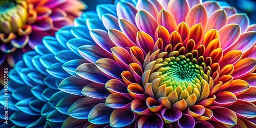 Abstract Floral Blob Pattern Backdrop: Macro Photography, Vibrant Colors, Nature Inspired Design